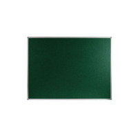 Image of Boards Direct Felt Noticeboard Aluminium Frame 1200 x 900mm GREEN
