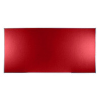Image of Boards Direct Felt Noticeboard Aluminium Frame 2400 x 1200mm RED