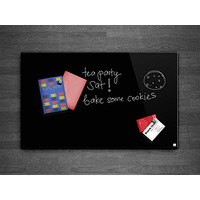 Image of Casca Magnetic Glass Wipe Board 2000 x 1200mm Classic Black