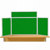 Image of Midi Desk Top Display Stand Grey Frame/Green Fabric