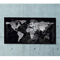 Image of 'Artverum' World Map Magnetic Glass Board