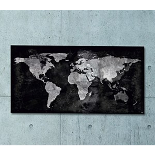 'Artverum' World Map Magnetic Glass Board