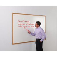 Image of WriteOn Eco-Friendly Whiteboard 1200 x 900mm Light Oak frame
