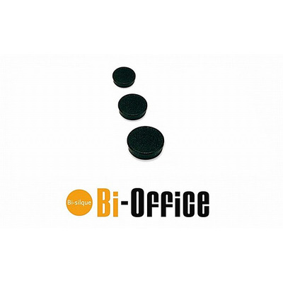 Bi-Office Magnets 10mm Black, Pack of 10