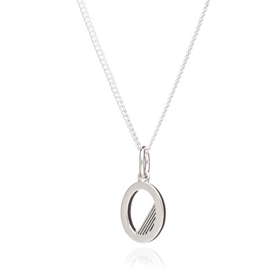 'O' Alphabet Necklace - Silver