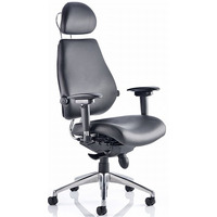 Image of Chiro Plus 'Ultimate' Posture Chair Black Leather