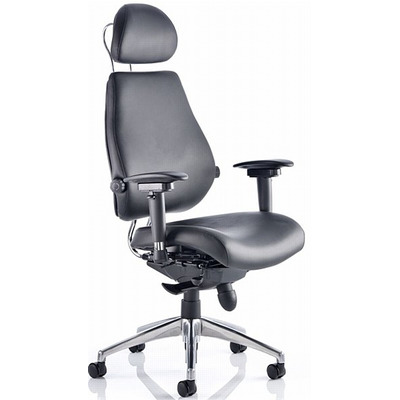 Chiro Plus 'Ultimate' Posture Chair Black Leather