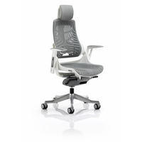Image of Zure Executive Chair with Headrest Grey Elastomer