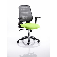 Image of Relay Mesh Back Task Chair Myrrh Green Seat Silver Back
