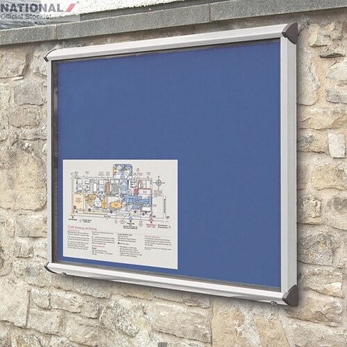 Shield Exterior Showcase 18 x A4 Blue fabric