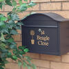 Image of Black Personalised Letterbox - Dublin