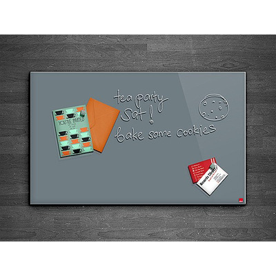 Casca Magnetic Glass Writing Board 900 x 600mm Blue Shadow