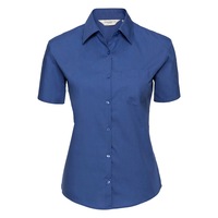 Image of Russell 937F Women's Short Sleeve 100% cotton Blouse.