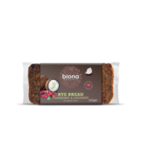 Biona Organic Coconut & Cranberry Rye Bread 500g