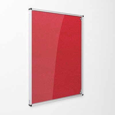 Eco-Colour Resist-a-Flame Tamperproof Noticeboard 1200 x 900mm RED