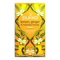 Image of Pukka Teas Organic Lemon, Ginger & Manuka Honey - 20 Teabags x 4 Pack