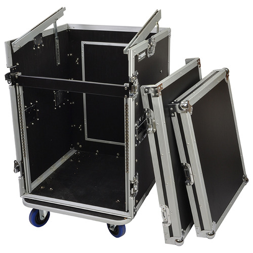 Rack Flight Case Case With 10U Sloping Top And 12U Bottom Space