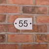 Image of Metallic Acrylic Number Sign - 2 Digit Silver Coloured