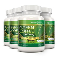 Image of Green Coffee Bean Pure 6000mg with 20% CGA - 360 Capsules (4 Months)