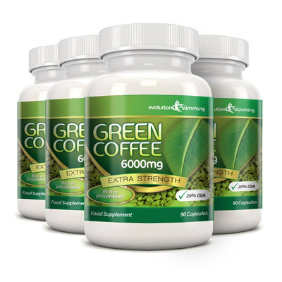 Green Coffee Bean Pure 6000mg with 20% CGA - 360 Capsules (4 Months)