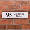 Image of Granite Address Sign with painted background - 40.5 x 10cm