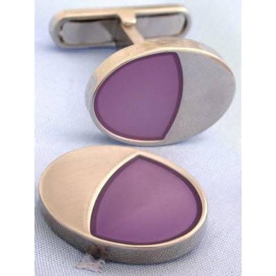 Lilac Oval Cufflinks - 1+