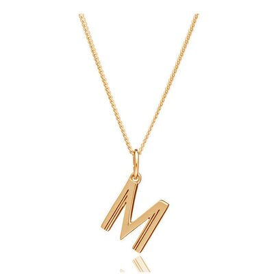 This Is Me 'M' Alphabet Necklace - Gold