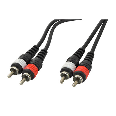 2 x RCA to 2 x RCA Phono Audio Leads - 0.5m High-Quality Stereo Cables