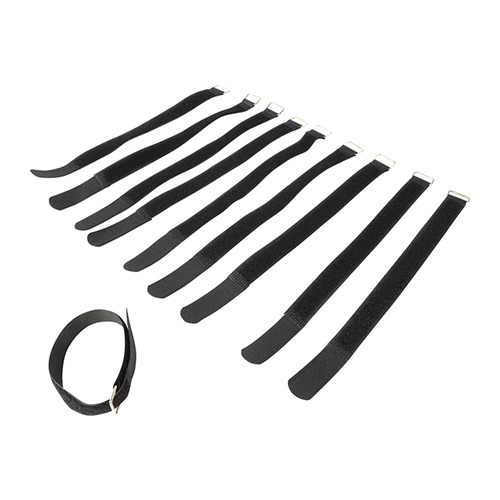 Fabric Cable Ties, Reusable With Hook & Loop Fastening 20 x 200mm Pack of 10