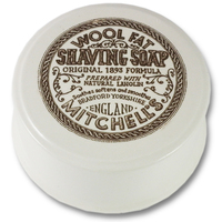 Image of Mitchells Wool Fat Ceramic Dish and Shaving Soap