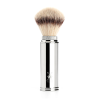 Image of Muhle Synthetic Travel Shaving Brush with Nickel Plated Handle