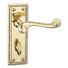 Image of ASEC URBAN Classic Georgian Plate Mounted Bathroom Lever Furniture - Polished Brass (Visi)