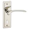 Image of ASEC URBAN New York Plate Mounted Mortice Lock Lever Furniture - Polished Nickel (Visi)