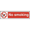 Image of ASEC No Smoking 200mm x 50mm PVC Self Adhesive Sign - 1 Per Sheet