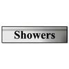 Image of ASEC Showers 200mm X 50mm Silver Self Adhesive Sign - Silver