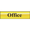 Image of ASEC Office 200mm x 50mm Gold Self Adhesive Sign - 1 Per Sheet