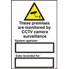 Image of ASEC These Premises Are Monitored By CCTV Surveillance 200mm x 300mm PVC Self Adhesive Sign - 1 Per Sheet