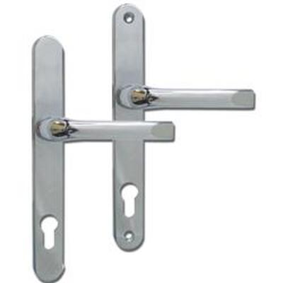 ASEC 92 Lever/Lever UPVC Furniture - 220mm Backplate - Chrome