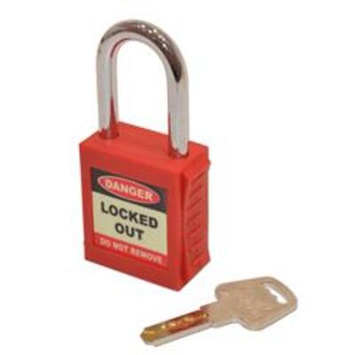 ASEC Safety Lockout Tagout Padlock - Red