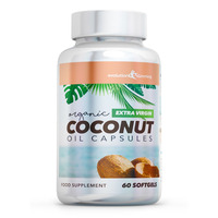 Image of Extra Virgin Organic Coconut Oil Capsules 1,000mg - 180 Capsules