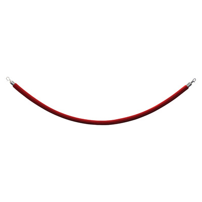 Red Barrier Rope - Chrome Fixings