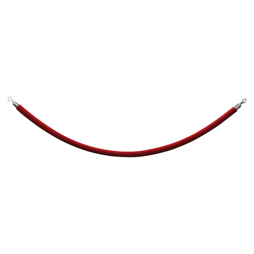 Red Barrier Rope - Chrome Fixings