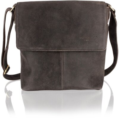 Woodland Leather Unisex Crackle Leather Messenger Bag - 14-Inch Laptop - Crackle