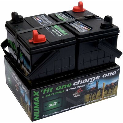 Numax F1C1 Twin 12v Batteries and a Charger - Fit One - Charge One