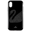 Swarovski Swan Fabric Smartphone Case With Integrated Bumper, Iphone® X/xs, Black, 5458420