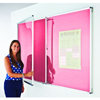 Image of Eco-Sound Tamperproof Blazemaster Noticeboard 1800 x 1200mm Pink