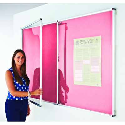 Eco-Sound Tamperproof Blazemaster Noticeboard 1800 x 1200mm Pink