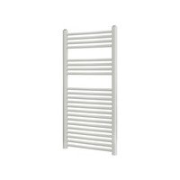 Blyss 489W White Flat Ladder Towel Warmer Bathroom Radiator (H)1100mm (W)500mm
