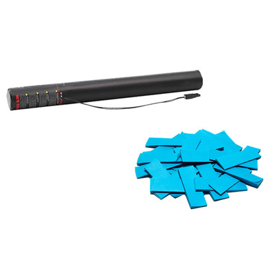 Electric Confetti Cannon 50cm Light Blue