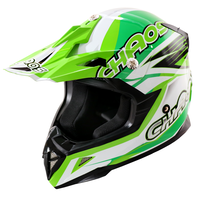 Image of Chaos Adult Motocross Crash Helmet Green